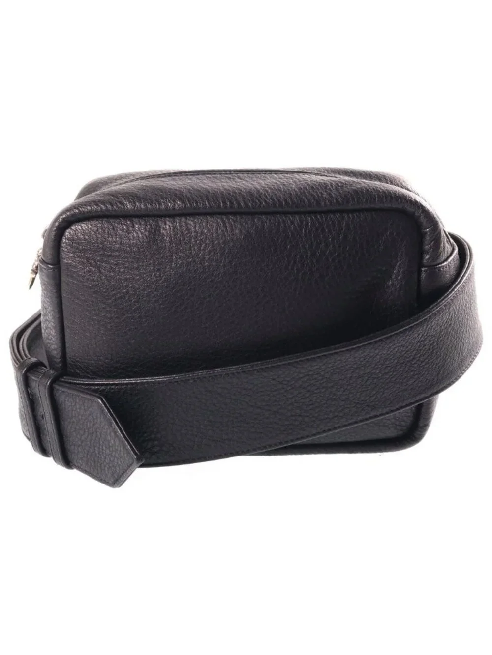 Chrome Hearts Strap on Leather Shoulder Bag Black